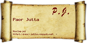 Paor Jutta névjegykártya